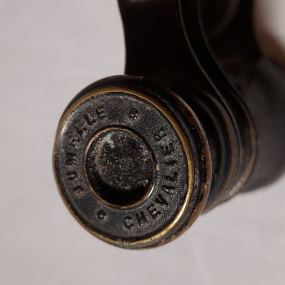 Vintage 1930s Jumelle Chevalier Opera Glasses Binoculars Brass Leather - Picture 3 of 8